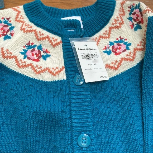 Adorable Hanna Andersson ocassion set in Teal Size 3 - Picture 6 of 8